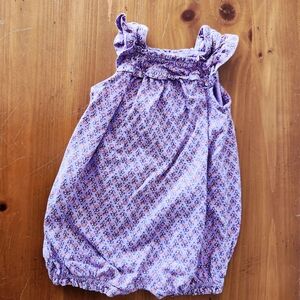 Tea Collection 6-12m Lavender Floral Bubble Romper